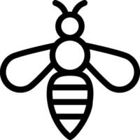 Bee logo, black and white, on a white background vector