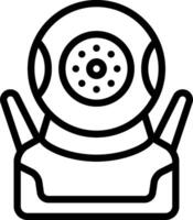 A black and white image of a camera vector