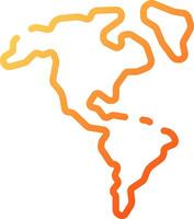 A map of the world in orange and yellow vector