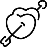 A heart with an arrow and a heart vector