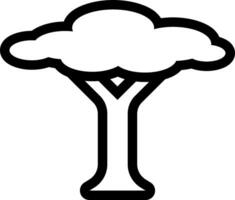 A tree with a cloud on top of it vector