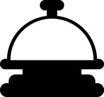 A black and white image of a bell vector