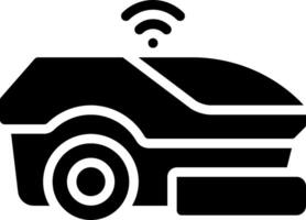A black and white image of a vacuum cleaner with wifi vector