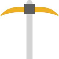 A yellow and gray axe on a white background vector