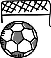 Soccer ball and net clipart vector