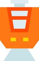A cartoon orange and yellow object with a white background vector