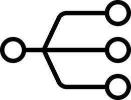 A diagram of a tree with three branches vector