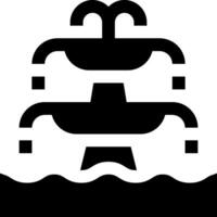 A black and white image of a fountain vector