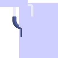 A blue pipe with a white handle on it vector