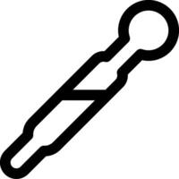 A black and white icon of a screwdriver vector