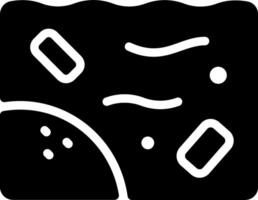 A black and white icon of a rock vector