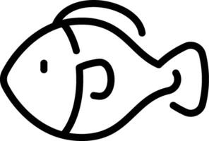 A fish outline on a white background vector