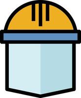 A construction helmet icon on a white background vector