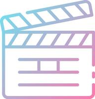 A movie clapper icon on a white background vector
