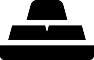 A black and white icon of a hat vector