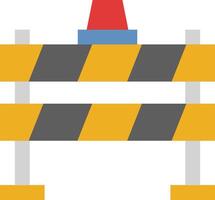 A construction barrier with a cone on top vector