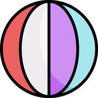 A colorful ball with two different colors vector