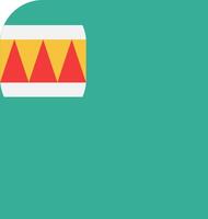 A drum icon with a red triangle on it vector