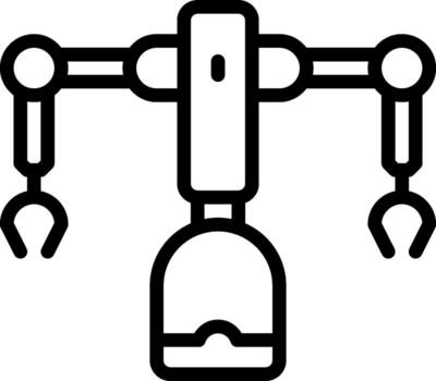 A robot with a bottle in its hand vector