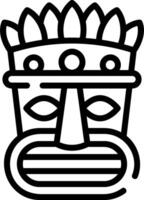 A black and white drawing of a mask vector