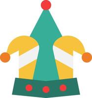 A jolly hat with two red and green hats vector