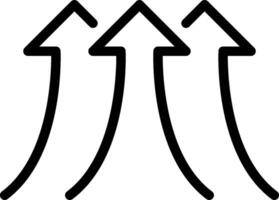 Three arrows pointing in different directions vector