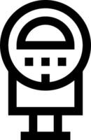 A black and white icon of a clock vector