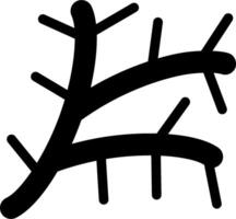 A black and white drawing of a tree with branches vector