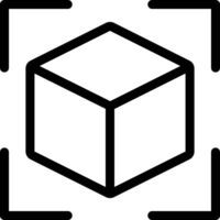 A black and white cube icon vector
