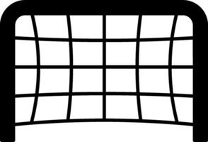 A black and white illustration of a hockey net vector