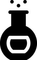 A black and white illustration of a flask vector