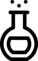 A black and white image of a flask vector