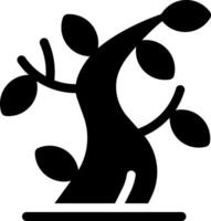 A black and white illustration of a tree vector