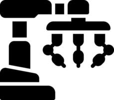 A robot with a machine and a machine vector