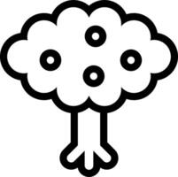 A black and white tree with a bunch of flowers vector