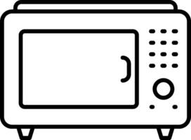 A black and white drawing of a microwave oven vector