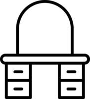 Office desk icon illustration vector