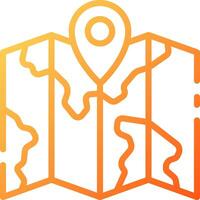 A map with a pin on it vector