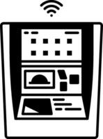 An atm machine with a wifi icon vector