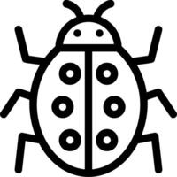 A ladybug icon on a white background vector