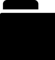 A black and white icon of a file folder vector