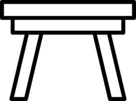 A black and white drawing of a table vector
