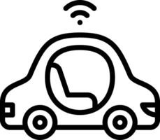 A car with wifi icon on it vector
