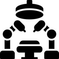 A robot is holding a cup and a cup is on top of it vector