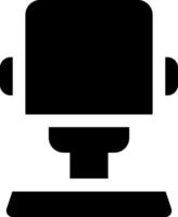 A black and white image of a computer monitor vector