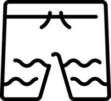 A black and white drawing of a pair of shorts vector