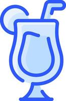 A drink with a straw and a straw in it vector