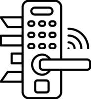 A black and white image of a keypad vector