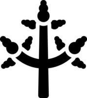 A black and white cross with four branches vector