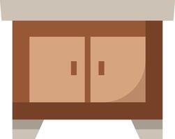 A cabinet with two doors on a white background vector